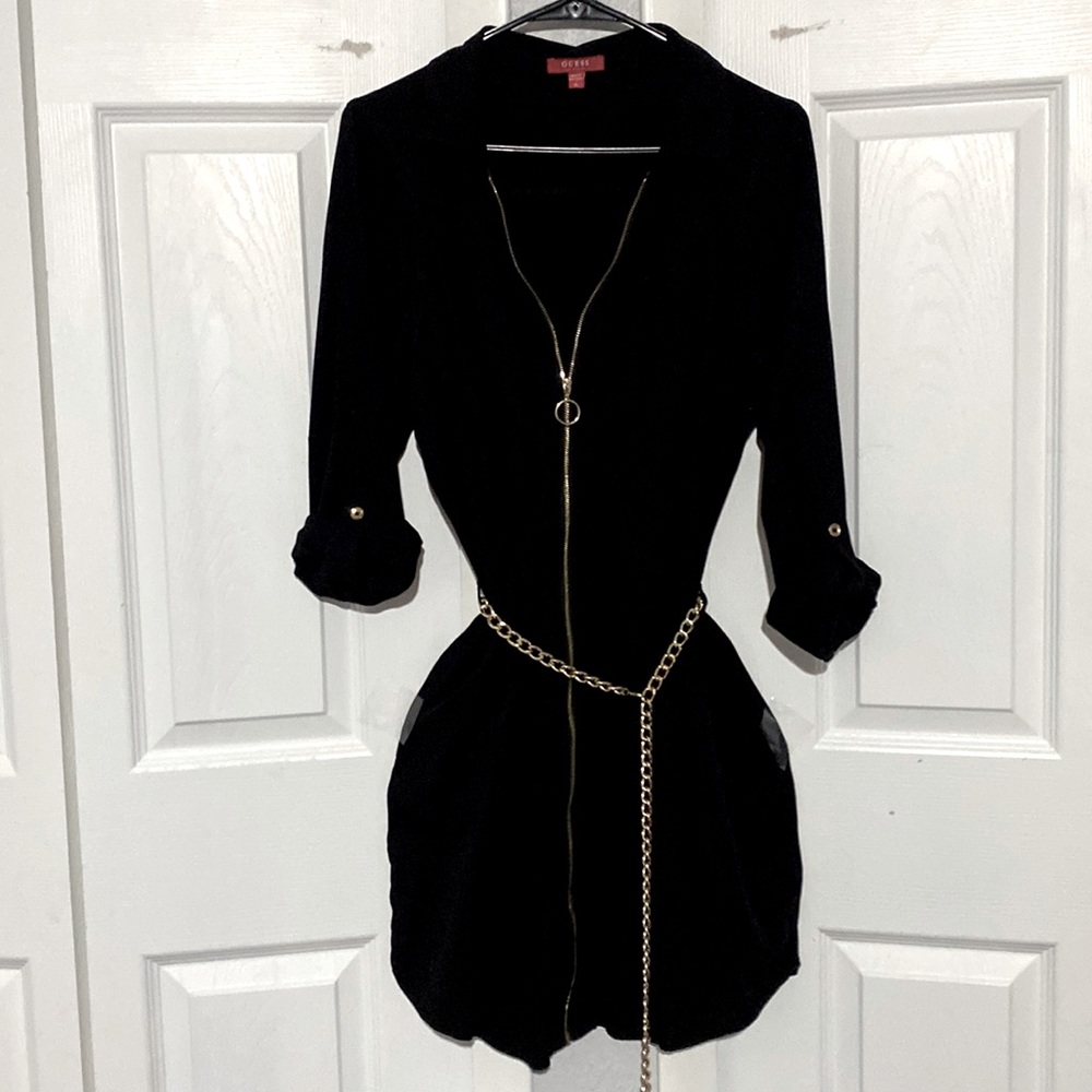 Guess Black mini shirt dress